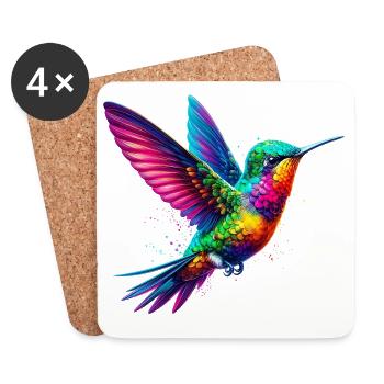 Hummingbird - Coasters (set of 4) - white - Front
