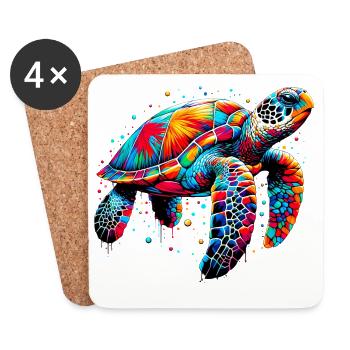 Turtle - Coasters (set of 4) - white - Front