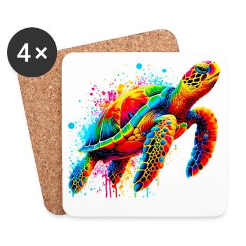 Turtle - Coasters (set of 4) - white - Front