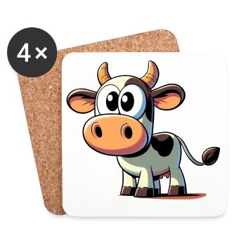 Cow - Coasters (set of 4) - white - Front