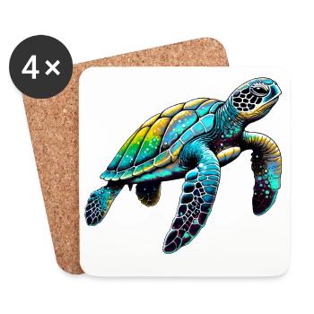 Turtle - Coasters (set of 4) - white - Front