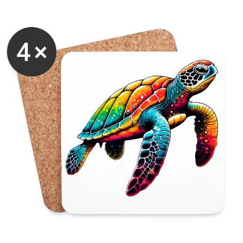 Turtle - Coasters (set of 4) - white - Front