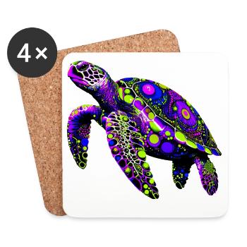 Turtle - Coasters (set of 4) - white - Front