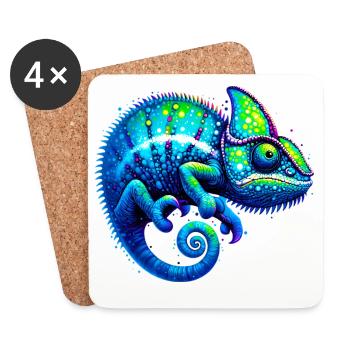 Chameleon - Coasters (set of 4) - white - Front