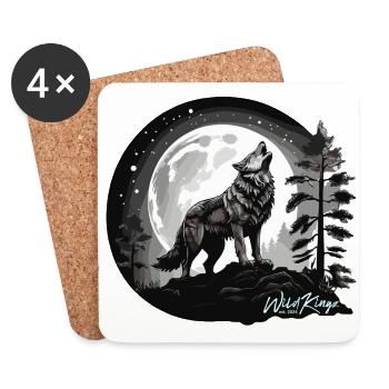 Full moon - Coasters (set of 4) - white - Front