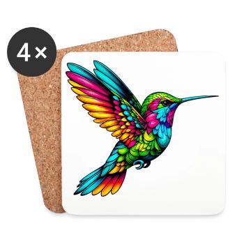 Hummingbird - Coasters (set of 4) - white - Front