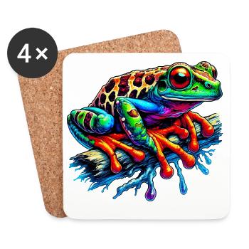 Frog - Coasters (set of 4) - white - Front