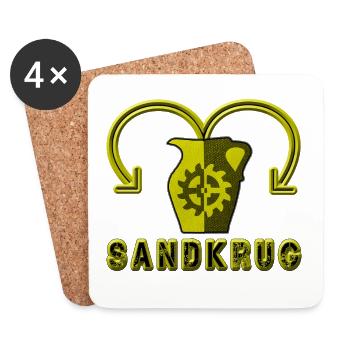 Sandkrug Dorf Brandenburg - Untersetzer (4er-Set) - Weiß - Vorne