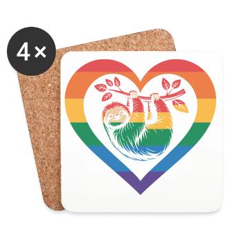 Sloth - Coasters (set of 4) - white - Front