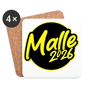 Malle 2026 Mallorca - Untersetzer (4er-Set) - Weiß - Vorne