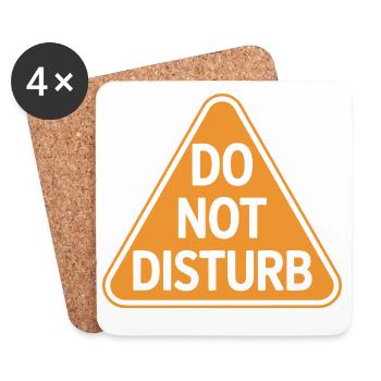 Do Not Disturb Sloth Anti Social - Coasters (set of 4) - white - Front