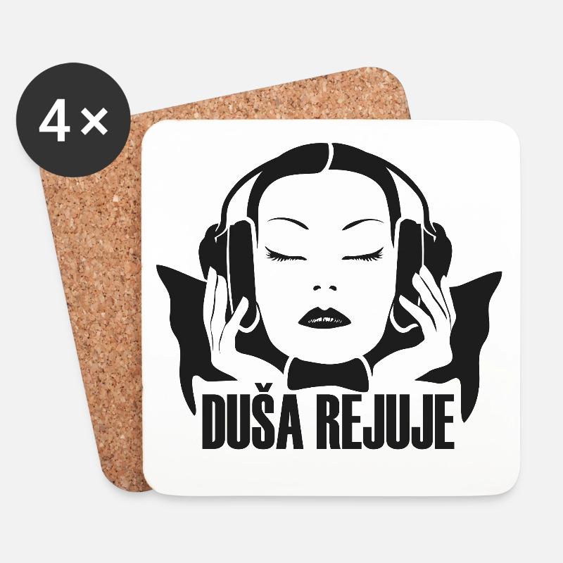 DUŠA REJUJE - black - - Untersetzer (4er-Set) - Weiß