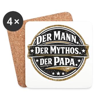 The Man The Myth The Dad Gift - Coasters (set of 4) - white - Front