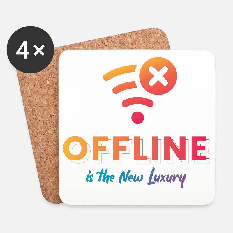 Offline ist der neue Luxus - Untersetzer (4er-Set) - Weiß