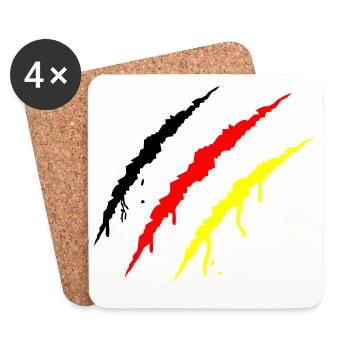 krallen_deutschland - Dessous de verre (lot de 4) - blanc - Devant
