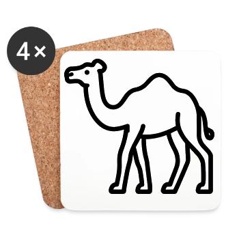 Kamel - Untersetzer (4er-Set) - Weiß - Vorne