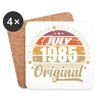 Anniversaire Mythique 1985 Cadeau Vintage 1985 - Dessous de verre (lot de 4) - blanc - Devant