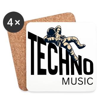Astronaut in Orbit - Coasters (set of 4) - white - Front