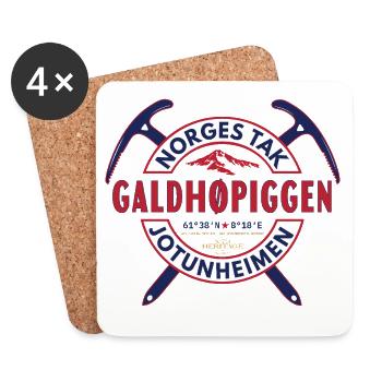 Galdhøpiggen Norway – European Heritage Series - Coasters (set of 4) - white - Front