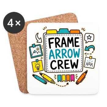 ÉQUIPE DE FRAME ARROW - Dessous de verre (lot de 4) - blanc - Devant