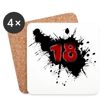 18th birthday - Coasters (set of 4) - white - Front