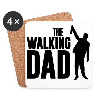 the walking dad, Vatertag - Untersetzer (4er-Set) - Weiß - Vorne