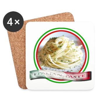 Spaghetti, Italian taste - Coasters (set of 4) - white - Front