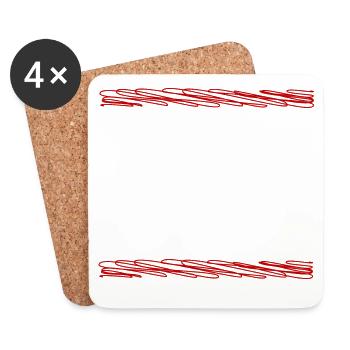 FCK WAR – Déclaration anti-guerre - Dessous de verre (lot de 4) - blanc - Devant