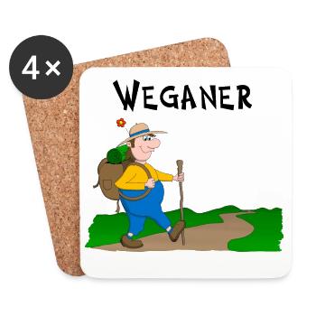 Wanderlust - Untersetzer (4er-Set) - Weiß - Vorne