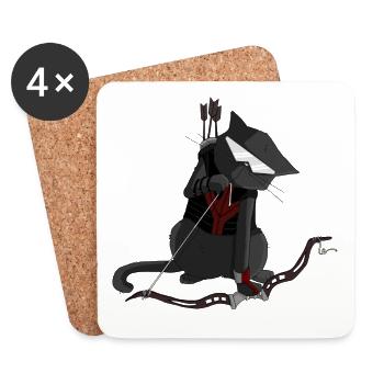 Meowkeye - Dessous de verre (lot de 4) - blanc - Devant