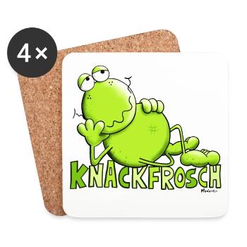 Knackfrosch - Untersetzer (4er-Set) - Weiß - Vorne