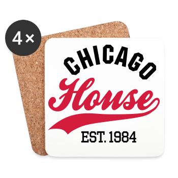Chicago house est. 1984 - Coasters (set of 4) - white - Front