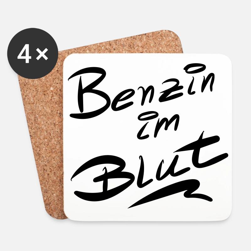 Benzin im Blut - Untersetzer (4er-Set) - Weiß