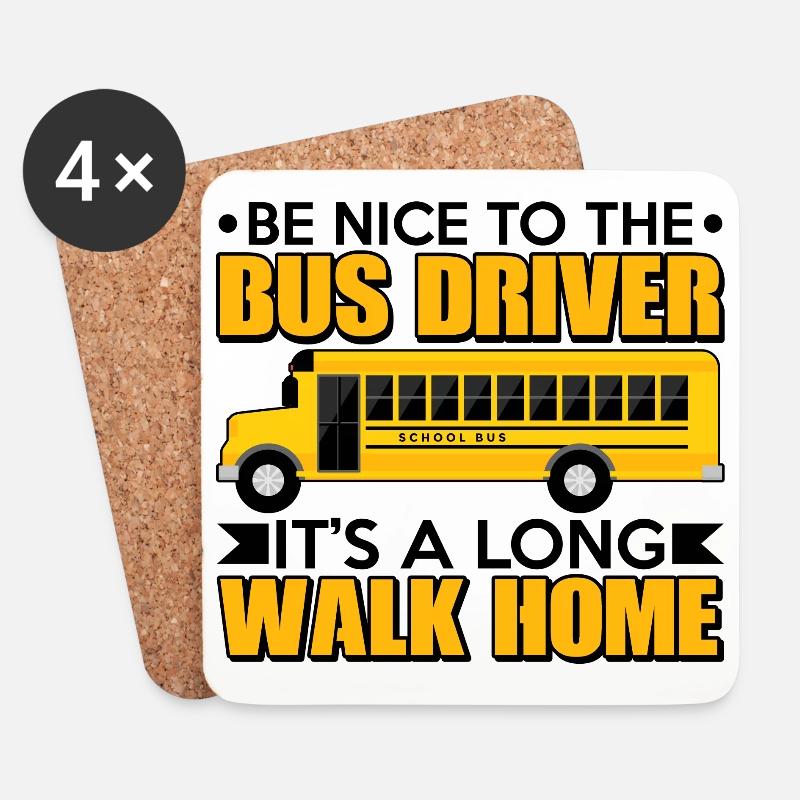 Bus Berufskraftfahrer Busfahrer Busse Busfahrer - Untersetzer (4er-Set) - Weiß