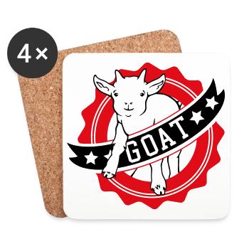 GOAT greatest goat - Coasters (set of 4) - white - Front