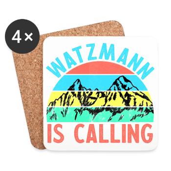 WATZMANN IS CALLING Schicksalsberg Berchtesgaden - Coasters (set of 4) - white - Front