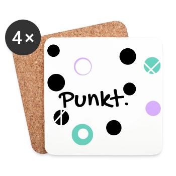 Punkt, purplemint Dots - Untersetzer (4er-Set) - Weiß - Vorne