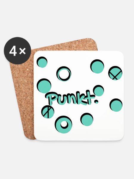 Punkt - Untersetzer (4er-Set) - Weiß