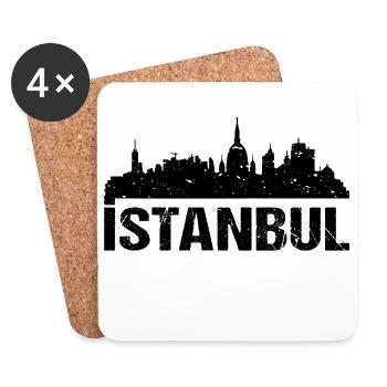 Istanbul Skyline - Coasters (set of 4) - white - Front