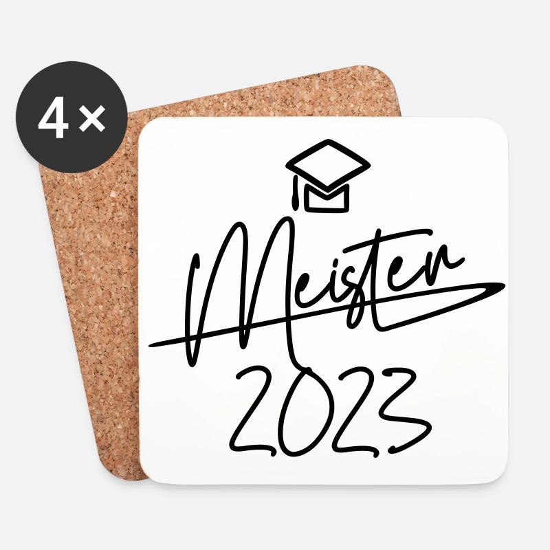 Meister 2023 - Untersetzer (4er-Set) - Weiß