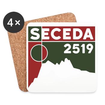 Seceda Wanderung Dolomiten Wandern Gröden Souvenir - Untersetzer (4er-Set) - Weiß - Vorne