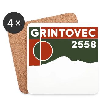 Grintovec Climbing Hiking Kranjska Gora Souvenir - Coasters (set of 4) - white - Front