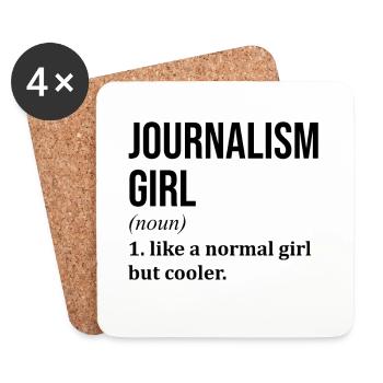 Journaliste Journaliste Journaliste - Dessous de verre (lot de 4) - blanc - Devant