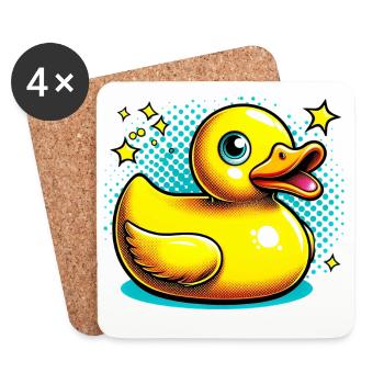 Duckling Duck Duck - Coasters (set of 4) - white - Front