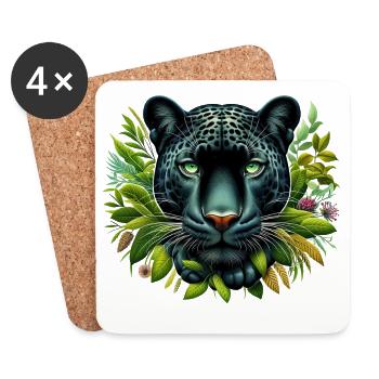Panther - Coasters (set of 4) - white - Front
