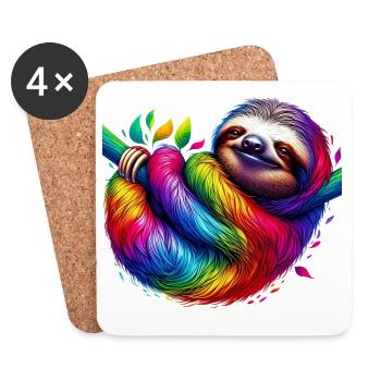 Sloth - Coasters (set of 4) - white - Front