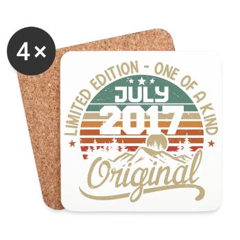 Cadeau Juillet 2017 Cadeau Anniversaire 2017 Juli - Untersetzer (4er-Set) - Weiß - Vorne