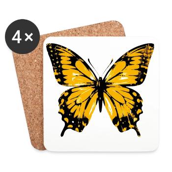 Butterfly - Coasters (set of 4) - white - Front