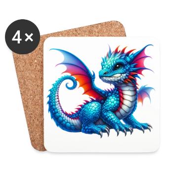 Dragon - Coasters (set of 4) - white - Front