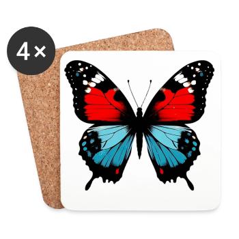 Butterfly - Coasters (set of 4) - white - Front